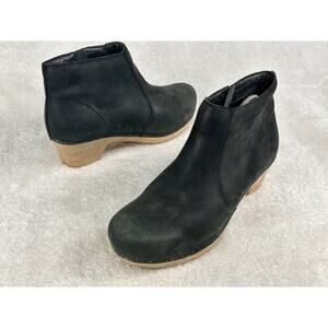 Dansko Maria 9302021400 Women's Bootie Black Leather 9.5-10 Zip Comfort Ankle